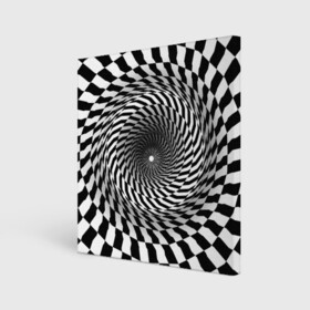 Холст квадратный с принтом иллюзия в Санкт-Петербурге, 100% ПВХ |  | Тематика изображения на принте: воронка | иллюзия | студентам | тоннель | шахматы