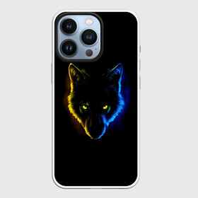 Чехол для iPhone 13 Pro с принтом Гипноз в Санкт-Петербурге,  |  | ears | eyes | hypnosis | muzzle | neon | night | view | wolf | взгляд | волк | гипноз | глаза | неон | ночь | уши