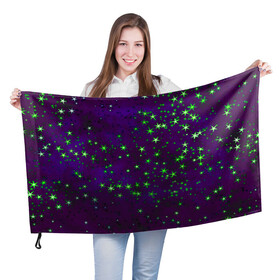 Флаг 3D с принтом Звездное небо арт в Санкт-Петербурге, 100% полиэстер | плотность ткани — 95 г/м2, размер — 67 х 109 см. Принт наносится с одной стороны | арт | звездное небо | звездочки | звезды | космос | небо | рисунок | текстура | туманность