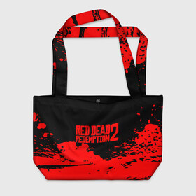 Пляжная сумка 3D с принтом RED DEAD REDEMPTION 2 в Санкт-Петербурге, 100% полиэстер | застегивается на металлическую кнопку; внутренний карман застегивается на молнию. Стенки укреплены специальным мягким материалом, чтобы защитить содержимое от несильных ударов
 | rdr 2 | rdr2 | rdr2 pc | red dead 2 | red dead online | red dead redemption | red dead redemption 2 | red dead redemption 2 gameplay | red dead redemption 2 pc | western