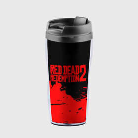 Термокружка-непроливайка с принтом RED DEAD REDEMPTION 2 в Санкт-Петербурге, внутренняя часть — пищевой пластик, наружная часть — прозрачный пластик, между ними — полиграфическая вставка с рисунком | объем — 350 мл, герметичная крышка | rdr 2 | rdr2 | rdr2 pc | red dead 2 | red dead online | red dead redemption | red dead redemption 2 | red dead redemption 2 gameplay | red dead redemption 2 pc | western