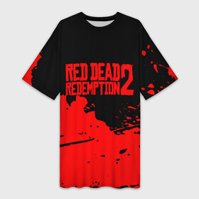 Платье-футболка 3D с принтом RED DEAD REDEMPTION 2 в Санкт-Петербурге,  |  | rdr 2 | rdr2 | rdr2 pc | red dead 2 | red dead online | red dead redemption | red dead redemption 2 | red dead redemption 2 gameplay | red dead redemption 2 pc | western