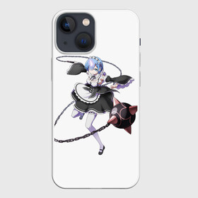 Чехол для iPhone 13 mini с принтом Re:Zero в Санкт-Петербурге,  |  | anime | glitch | japan | ram | re | rem | rezero | senpai | subaru | waifu | zero | анимация | аниме | вайфу | глитч | глич | мультсериал | мультфильм | семпай | сенпай | сериал | япония