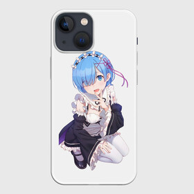 Чехол для iPhone 13 mini с принтом Re:Zero в Санкт-Петербурге,  |  | anime | glitch | japan | ram | re | rem | rezero | senpai | subaru | waifu | zero | анимация | аниме | вайфу | глитч | глич | мультсериал | мультфильм | семпай | сенпай | сериал | япония