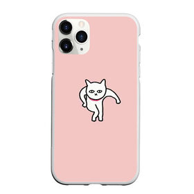 Чехол для iPhone 11 Pro Max матовый с принтом Ыть в Санкт-Петербурге, Силикон |  | арт | белая кошка | белый кот | кот | кошка | мем | мэм | рисунок | розовый