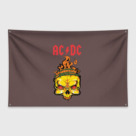 Флаг-баннер с принтом AC/DC в Санкт-Петербурге, 100% полиэстер | размер 67 х 109 см, плотность ткани — 95 г/м2; по краям флага есть четыре люверса для крепления | music | rock | star | группа | рок