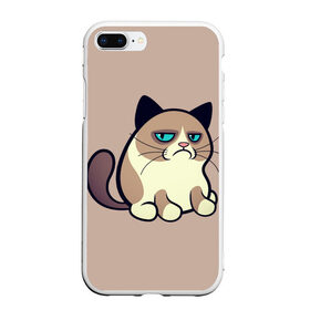 Чехол для iPhone 7Plus/8 Plus матовый с принтом Великий Grumpy Cat в Санкт-Петербурге, Силикон | Область печати: задняя сторона чехла, без боковых панелей | grumpy cat | арт | кот | кот grumpy cat | котёнок | кошка | недовольный кот | рисунок