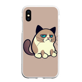 Чехол для iPhone XS Max матовый с принтом Великий Grumpy Cat в Санкт-Петербурге, Силикон | Область печати: задняя сторона чехла, без боковых панелей | grumpy cat | арт | кот | кот grumpy cat | котёнок | кошка | недовольный кот | рисунок