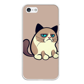 Чехол для iPhone 5/5S матовый с принтом Великий Grumpy Cat в Санкт-Петербурге, Силикон | Область печати: задняя сторона чехла, без боковых панелей | grumpy cat | арт | кот | кот grumpy cat | котёнок | кошка | недовольный кот | рисунок