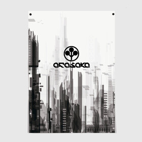 Постер с принтом Cyberpunk 2077 (Arasaka) в Санкт-Петербурге, 100% бумага
 | бумага, плотность 150 мг. Матовая, но за счет высокого коэффициента гладкости имеет небольшой блеск и дает на свету блики, но в отличии от глянцевой бумаги не покрыта лаком | arasaka | cyberpunk 2077 | cyberpunk 2077 (arasaka) | город | игра | минимализм