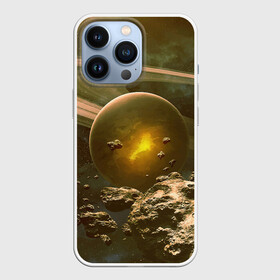 Чехол для iPhone 13 Pro с принтом Saturn в Санкт-Петербурге,  |  | cosmos | meteorite | saturn | space | космос | метеорит | пространство | сатурн