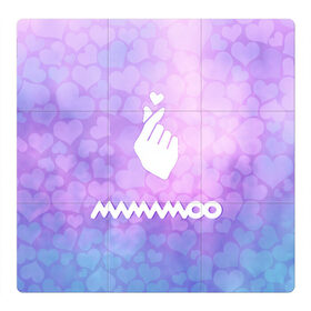 Магнитный плакат 3Х3 с принтом Mamamoo в Санкт-Петербурге, Полимерный материал с магнитным слоем | 9 деталей размером 9*9 см | cute | heat | k pop | korean | mamamoo | жест | кпоп | мамаму | милый | сердце