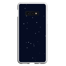 Чехол для Samsung S10E с принтом Ночное небо в Санкт-Петербурге, Силикон | Область печати: задняя сторона чехла, без боковых панелей | звёзды | мерцание | небо | ночь | синий | сияние | тёмный | чёрный