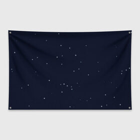 Флаг-баннер с принтом Ночное небо в Санкт-Петербурге, 100% полиэстер | размер 67 х 109 см, плотность ткани — 95 г/м2; по краям флага есть четыре люверса для крепления | звёзды | мерцание | небо | ночь | синий | сияние | тёмный | чёрный