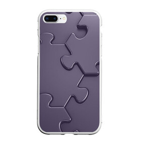 Чехол для iPhone 7Plus/8 Plus матовый с принтом Puzzles в Санкт-Петербурге, Силикон | Область печати: задняя сторона чехла, без боковых панелей | puzzles | геометрические пазлы | крупные пазлы | модные пазлы | пазл | пазлы