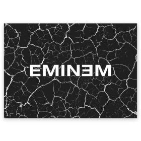 Поздравительная открытка с принтом EMINEM / ЭМИНЕМ в Санкт-Петербурге, 100% бумага | плотность бумаги 280 г/м2, матовая, на обратной стороне линовка и место для марки
 | eminem | logo | music | oldschool | rap | raper | еминем | лого | логотип | логотипы | музыка | музыкант | олдскул | рэп | рэпер | рэппер | символ | символы | эминем