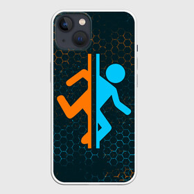 Чехол для iPhone 13 с принтом PORTAL   ПОРТАЛ в Санкт-Петербурге,  |  | game | games | half | half life | halflife | life | logo | portal | portal 2 | portal2 | valve | игра | игры | лайф | лого | логотип | логотипы | портал | портал 2 | портал2 | символ | символы | халф | халф лайф | халфлайф