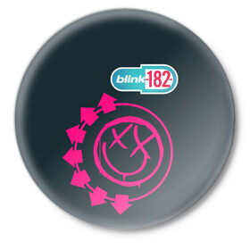 Значок с принтом Blink 182 в Санкт-Петербурге,  металл | круглая форма, металлическая застежка в виде булавки | music | rock | музыка | рок