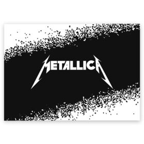 Поздравительная открытка с принтом METALLICA / МЕТАЛЛИКА в Санкт-Петербурге, 100% бумага | плотность бумаги 280 г/м2, матовая, на обратной стороне линовка и место для марки
 | Тематика изображения на принте: hetfield | james | logo | metal | metalica | metallica | music | rock | star | джеймс | звезда | знак | ларс | лого | логотип | логотипы | метал | металика | металлика | музыка | рок | символ | символы | ульрих | хэтфилд