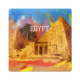 Магнит виниловый Квадрат с принтом Египет(Пирамида Хеопса) в Санкт-Петербурге, полимерный материал с магнитным слоем | размер 9*9 см, закругленные углы | egypt | египет | пирамида хеопса | пирамиды | туристические