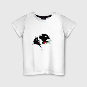 Детская футболка хлопок с принтом Спящая девушка в Санкт-Петербурге, 100% хлопок | круглый вырез горловины, полуприлегающий силуэт, длина до линии бедер | 
