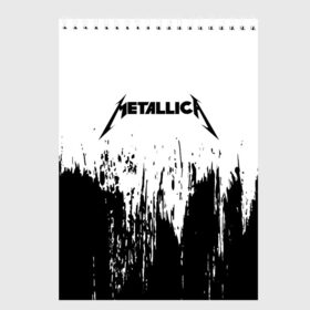 Скетчбук с принтом METALLICA МЕТАЛЛИКА в Санкт-Петербурге, 100% бумага
 | 48 листов, плотность листов — 100 г/м2, плотность картонной обложки — 250 г/м2. Листы скреплены сверху удобной пружинной спиралью | Тематика изображения на принте: hetfield | james | logo | metal | metalica | metallica | music | rock | star | джеймс | звезда | знак | ларс | лого | логотип | логотипы | метал | металика | металлика | музыка | рок | символ | символы | ульрих | хэтфилд