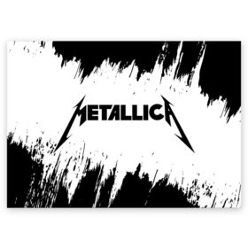 Поздравительная открытка с принтом METALLICA / МЕТАЛЛИКА в Санкт-Петербурге, 100% бумага | плотность бумаги 280 г/м2, матовая, на обратной стороне линовка и место для марки
 | hetfield | james | logo | metal | metalica | metallica | music | rock | star | джеймс | звезда | знак | ларс | лого | логотип | логотипы | метал | металика | металлика | музыка | рок | символ | символы | ульрих | хэтфилд