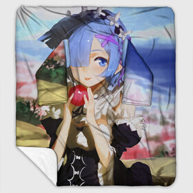 Плед с рукавами с принтом ReZero - Rem в Санкт-Петербурге, 100% полиэстер | Закругленные углы, все края обработаны. Ткань не мнется и не растягивается. Размер 170*145 | 