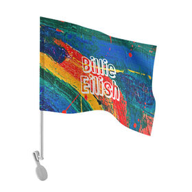 Флаг для автомобиля с принтом BILLIE EILISH WYWG в Санкт-Петербурге, 100% полиэстер | Размер: 30*21 см | billie | billie eilish | eilish | айлиш | билли | билли айлиш