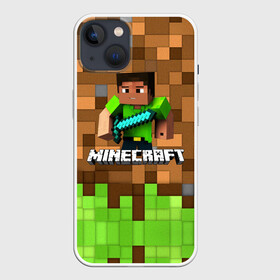 Чехол для iPhone 13 с принтом Minecraft logo heroes в Санкт-Петербурге,  |  | blox | creeper | dungeons | game | geometry | pixel | steve | алекс | герои | детям | зелень | игра | квадраты | крипер | куб | логотипы игр | майнкрафт | мальчикам | меч | мобы | персонажи | пиксель | пиксельный | подземелья