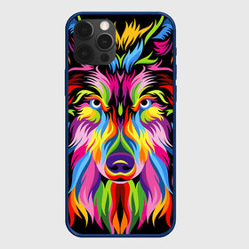 Чехол для iPhone 12 Pro Max с принтом Neon wolf в Санкт-Петербурге, Силикон |  | color | ears | eyes | muzzle | neon | nose | paint | skin | view | wolf | взгляд | волк | глаза | краска | неон | нос | уши | цвет | шерсть