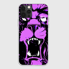 Чехол для iPhone 12 Pro Max с принтом Pink lion в Санкт-Петербурге, Силикон |  | ears | eyes | fangs | jaw | lion | mane | muzzle | neon | pink | глаза | грива | клыки | лев | неон | пасть | розовый | уши