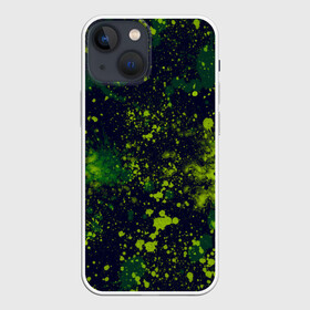 Чехол для iPhone 13 mini с принтом Camouflage в Санкт-Петербурге,  |  | camouflage | paint | paints | брызги | брызги краски | брызги красок | жёлто зеленый | зеленая | зелено жёлтый | зеленый | зеленый камуфляж | камуфляж | краска | краски | милитари | пятна краски | разводы