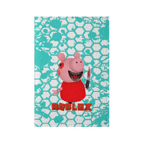 Обложка для паспорта матовая кожа с принтом Roblox piggy/Свинка Пигги в Санкт-Петербурге, натуральная матовая кожа | размер 19,3 х 13,7 см; прозрачные пластиковые крепления | game | piggy | roblox | блок | игра | игрушка | лего | майнкрафт | персонажи | персонажи из кубиков | пигги | роблокс | робот | свинка