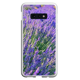 Чехол для Samsung S10E с принтом Lavender field в Санкт-Петербурге, Силикон | Область печати: задняя сторона чехла, без боковых панелей | Тематика изображения на принте: field | green | lavender | nature | summer | violet | бутон | клумба. | лаванда | лето | лиловый | поле | сиреневый | фиолетовый | цветение | цветок | цветы