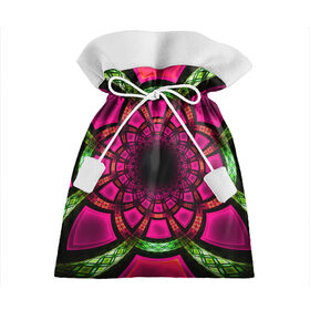 Подарочный 3D мешок с принтом Morella в Санкт-Петербурге, 100% полиэстер | Размер: 29*39 см | abstraction | fractal | glow | pattern | pink | symmetry | абстракция | розовый | свечение | симметрия | узор | фрактал