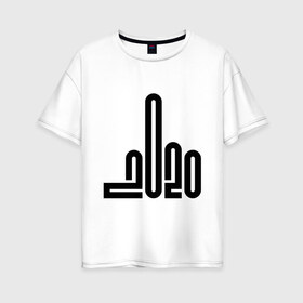 Женская футболка хлопок Oversize с принтом 2020 тяжёлый год в Санкт-Петербурге, 100% хлопок | свободный крой, круглый ворот, спущенный рукав, длина до линии бедер
 | 2020 | выжил | коронавирус | кризис | пандемия | пережил | самоизоляция