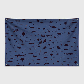 Флаг-баннер с принтом Manta в Санкт-Петербурге, 100% полиэстер | размер 67 х 109 см, плотность ткани — 95 г/м2; по краям флага есть четыре люверса для крепления | dolphin | fish | killer whale | manta | see life | shark | акула | дельфин | касатка | морские обитатели | рыба