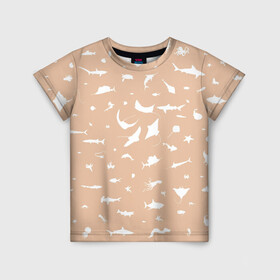 Детская футболка 3D с принтом Manta 2 в Санкт-Петербурге, 100% гипоаллергенный полиэфир | прямой крой, круглый вырез горловины, длина до линии бедер, чуть спущенное плечо, ткань немного тянется | dolphin | fish | killer whale | manta | see life | shark | акула | дельфин | касатка | морские жители | рыба