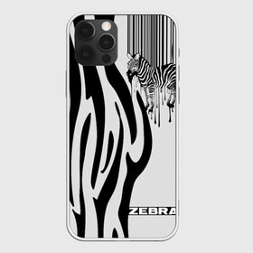 Чехол для iPhone 12 Pro Max с принтом Zebra в Санкт-Петербурге, Силикон |  | Тематика изображения на принте: животное | зебра | полосы | черный | штрихкод