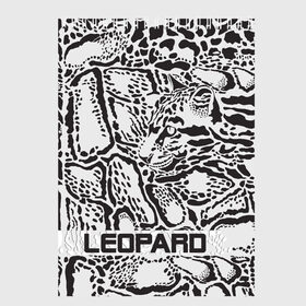 Скетчбук с принтом Leopard в Санкт-Петербурге, 100% бумага
 | 48 листов, плотность листов — 100 г/м2, плотность картонной обложки — 250 г/м2. Листы скреплены сверху удобной пружинной спиралью | дикий | животные | кошка | леопард | пятна