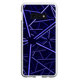Чехол для Samsung S10E с принтом BlueGANG в Санкт-Петербурге, Силикон | Область печати: задняя сторона чехла, без боковых панелей | abstraction | blue | forms | glow | led | neon | абстракция | неон | светодиод | свечение | синий | формы
