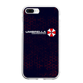 Чехол для iPhone 7Plus/8 Plus матовый с принтом UMBRELLA CORP АМБРЕЛЛА в Санкт-Петербурге, Силикон | Область печати: задняя сторона чехла, без боковых панелей | corp | corporation | evil | game | games | logo | resident | umbrella | амбрелла | зла | зонт | зонтик | игра | игры | корп | корпорация | лого | логотип | обитель | резидент | символ | эвил