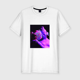 Мужская футболка хлопок Slim с принтом NEON ART 11-99-01 в Санкт-Петербурге, 92% хлопок, 8% лайкра | приталенный силуэт, круглый вырез ворота, длина до линии бедра, короткий рукав | art | neon aesthetic | neon art | vaporwave art | цифровые файлы