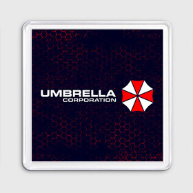 Магнит 55*55 с принтом UMBRELLA CORP / АМБРЕЛЛА в Санкт-Петербурге, Пластик | Размер: 65*65 мм; Размер печати: 55*55 мм | corp | corporation | evil | game | games | logo | resident | umbrella | амбрелла | зла | зонт | зонтик | игра | игры | корп | корпорация | лого | логотип | обитель | резидент | символ | эвил
