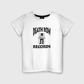 Детская футболка хлопок с принтом Death Row Records в Санкт-Петербурге, 100% хлопок | круглый вырез горловины, полуприлегающий силуэт, длина до линии бедер | death row | dr dre | hip hop | rap | snoop dogg