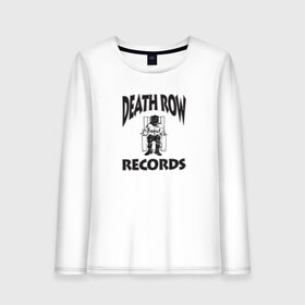 Женский лонгслив хлопок с принтом Death Row Records в Санкт-Петербурге, 100% хлопок |  | death row | dr dre | hip hop | rap | snoop dogg