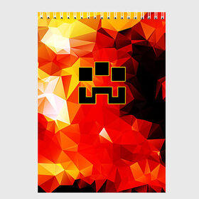 Скетчбук с принтом Minecraft Dungeons в Санкт-Петербурге, 100% бумага
 | 48 листов, плотность листов — 100 г/м2, плотность картонной обложки — 250 г/м2. Листы скреплены сверху удобной пружинной спиралью | blox | creeper | dungeons | geometry | logo games | orange | pixel | red | steve | алекс | геометрия | детям | крипер | куб | логотипы игр | майнкрафт | мальчикам | мобы | огненный | огонь | пигги | пиксель | пиксельный | подземелья