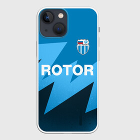 Чехол для iPhone 13 mini с принтом РОТОР Волгоград в Санкт-Петербурге,  |  | fc | football club | rotor | rotor volgograd | sport | vlg | volgograd | волгоград | ротор | ротор волгоград | униформа | фирменные цвета | фк | форма | футбольная | футбольная форма ротор