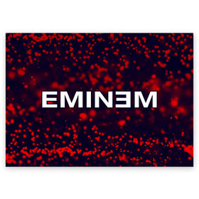 Поздравительная открытка с принтом EMINEM / ЭМИНЕМ в Санкт-Петербурге, 100% бумага | плотность бумаги 280 г/м2, матовая, на обратной стороне линовка и место для марки
 | eminem | logo | music | oldschool | rap | raper | еминем | лого | логотип | логотипы | музыка | музыкант | олдскул | рэп | рэпер | рэппер | символ | символы | эминем